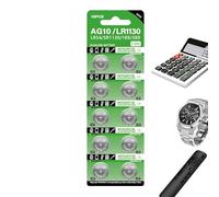 LR1130 AG10 LR54 Batería Alcalina De Botón De 1,5 V, Botón Alcalinas De Alto Rendimiento para Luce Y De Navidad, Báscula, Reloje, Juguete, Pequeños Aparato Electrónico, 10 Piezas