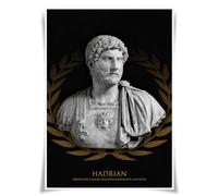 Lrajan&Daucus Colección de retratos de busto del emperador romano - Imperador de la antigua Roma A3, póster de tela, arte de pared para decoración del hogar (14 Adriano)