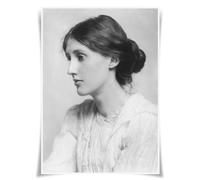 Lrajan&Daucus Póster de retrato de las 100 figuras literarias, escritor mundialmente famoso A3, impresiones de tela, decoración de pared (#48 Virginia Woolf)