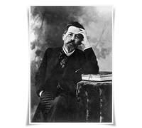 Lrajan&Daucus Póster de retrato de las 100 figuras literarias, escritor mundialmente famoso A3, impresiones de tela, decoración de pared (#37 Anton Chekhov)