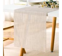 LRartdeco Camino de Mesa Moderno, Caminos de Beige, Centro de Mesa Decorativo Salon, Table Runner PVC Washable, Cortar Libremente, para Decoracion Mesa Comedor, 30 x 180 cm