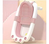LRBBH Tina de Baño de Bebé Plegable, Temperatura Del Sensor Inteligente Cuenca de Ducha Portátil Infantil con Red de Baño, Adecuado para Recién Nacidos de 0 a 6 Años,Rosa