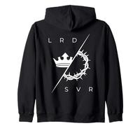 LRD SVR Corona Espinas Minimalista Arte Simbólico Religioso Sudadera con Capucha