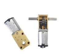 LREDONM 1 pieza DC3V 6V 12V N20-1218 Mini-N20 Motor de engranaje individual/doble / largo 4RPM-381RPM velocidad lenta de alto par motor de engranaje helicoidal de metal (Double Shaft 10 mm, 6 V 8 RPM)