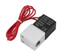 LREDONM Electroválvula DC 12 V 24 V 110 V 220 V 1/4 "1/8" Válvulas neumáticas de acción directa de 2 vías normalmente cerradas para válvula de aire, agua, gas (1/8", 12 V_Normally Closed)