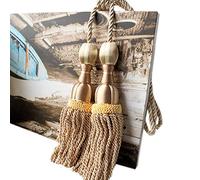 LRFNKCT Sujetadores de Cortinas, 1 Par De Alzapaños Cortina con Borlas Y Bolas Dobles Simples, Soporte Hebilla for, Cuerda