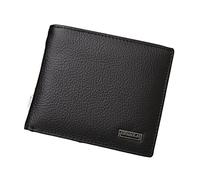 LRFVADW Bolso de Mujer Leather Mens Wallet Premium Product Real Cowhide Wallets for Man Short Black Walet Purses(Schwarz)