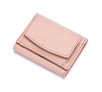 LRFVADW Bolso de Mujer Women Wallet Protect Female Leather Coin Bag Lady Candy Colors Mini Purse Japanese Style Short Card Holder(Pink)