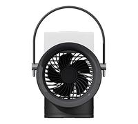 LRFVADW Mini aire acondicionado móvil, enfriador de aire portátil, enfriador doméstico, ventilador recargable, humidificador (negro)