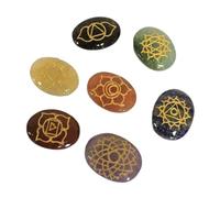 Lrg Stones Chakra Set (oval shape)