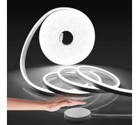 LRGBST 5M tira led de neón blanco dimmbar, banda de luz de neón led impermeable 24V IP65 con interruptor de dimmer de barrido táctil y manual para iluminación indirecta