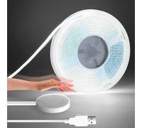 LRGBST 5V USB COB tira led, 2M luz blanca dimmable de la tira led de con el interruptor del dimmer del barrido táctil y manual para la iluminación del estante de los mostradores