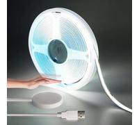 LRGBST 5V USB COB tira led, 3M luz blanca dimmable de la tira led de con el interruptor del dimmer del barrido táctil y manual para la iluminación del estante de los mostradores