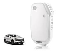 lrgnixs Funda de TPU para llave Kia Sportage R GT MK5 Stinger GT Sorento Picanto Ceed CD Proceed XCeed Cerato Forte Flip Key Cover Blanco Plata