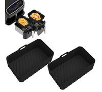 Lrocotanc Accesorios para Freidora de Aire Ninja AF500EU - 2 Piezas de Molde Air Fryer Silicona para Double Stack XL AF500EU - Insertos de Silicona para Freidoras de 10,4 L (AF400/300EU)