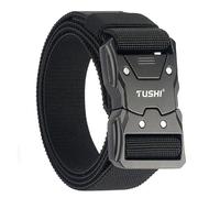 Lrocotanc Cinturón Táctico Hombre - Cinturones Hombre Trabajo - 125cm Cinturon Vigilante de Seguridad Ajustable con Hebilla de Aleación Zinc, Cinturón Resistente y Elástico para Outdoor y Uso Diario