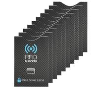 Lrocotanc Funda Protectora RFID-NFC, Pack de 10 - Tarjetero RFID para Tarjetas de crédito, identificación y bancarias - Protección contra el Robo de Datos