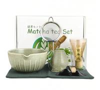 Lrocotanc Te Matcha Kit - Matcha set 7 Piezas -Juego de té Matcha Japonés - Set de Batidor Matcha - Kit de Ceremonia Japonesa de Matcha