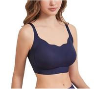 LRSSMB Sujetador De Mastectomía Con Bolsillos, Bralette Sin Costuras For Poscirugía, Sin Aros, For Prótesis Mamarias, Sujetador Acolchado For Dormir(Blue,XXL)