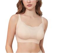 LRSSMB Sujetador De Mastectomía Con Bolsillos, Bralette Sin Costuras For Poscirugía, Sin Aros, For Prótesis Mamarias, Sujetador Acolchado For Dormir(Skin,XXL)