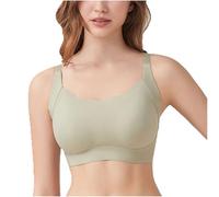 LRSSMB Sujetador De Mastectomía Con Bolsillos, Bralette Sin Costuras For Poscirugía, Sin Aros, For Prótesis Mamarias, Sujetador Acolchado For Dormir(Green,XL)