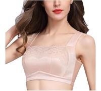 LRSSMB Sujetadores Con Bolsillos For Prótesis Mamaria Sujetador For Poscirugía Mastectomía Bralette Deportivo Inalámbrico De Cobertura Completa For Todos Los Días For Mujer(Skin)