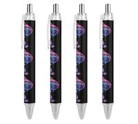 Lrtyuasq Bolígrafo retráctil Glowing Magic Mushroom de 0,5 mm, escritura suave y agarre suave para suministros de escritorio de oficina