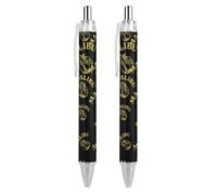 Lrtyuasq Coconut Trees in Malibu - Bolígrafo retráctil de 0,5 mm, tinta negra, para hombres y mujeres