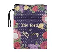 Lrtyuasq Funda para libros con estampado de flores de koala para tapa blanda, funda de transporte para adolescentes y adultos, regalo con cremallera, protector de tapa blanda, Rose - The Lord is My