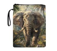 Lrtyuasq Funda para libros con estampado de flores de koala para tapa blanda, funda de transporte para adolescentes y adultos, regalo con cremallera, protector de tapa blanda, Hoja de elefante, Talla