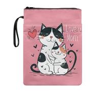 Lrtyuasq Funda para libros para amantes con cremallera y correa de muñeca impresa con elementos de Halloween, funda de tapa blanda lavable, bolsillo para adolescentes y adultos, protector de regalo,