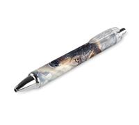 Lrtyuasq Gray Wolf in The Snowy - Bolígrafo retráctil de tinta azul, bolígrafo de escritura suave