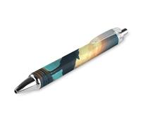 Lrtyuasq Howling Wolf at The Moon - Divertido bolígrafo retráctil líquido, regalos personalizados para hombres y mujeres, trabajo de oficina