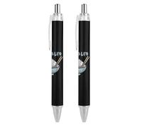 Lrtyuasq Rice is Life - Bolígrafo retráctil personalizado para hombres y mujeres, 0,5 mm, color azul, divertido impreso