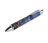 Lrtyuasq SEOUL - Bolígrafo retráctil con vista nocturna y diseño de Skyline de Corea del Sur, portátil, tinta azul, bolígrafo de trabajo para oficina en casa