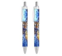Lrtyuasq Thunder Tiger with Wings - Bolígrafo retráctil de tinta negra, 0,5 mm, escritura suave, accesorios para tomar notas para oficina