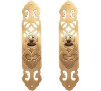 LRTYZBD Tiradores de cajón vintage, pomos de gabinete vintage, manija de puerta china, pomos de latón antiguo, cajones de estanterías, puertas de armario y ventanas, manija de placa recta