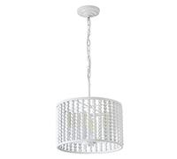 LRUII New Country Retro Iron Pendant Light LED Wood Chandelier American Living Room Illumination Hanging Lamp for Bedroom Bedside Restaurants Loft Homestay Entrances Balconies