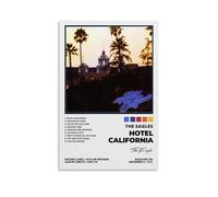 LRXDECOR Póster de The Eagles-hotel California, póster de lienzo de moda, diseño vintage estético para decoración moderna del hogar, dormitorio, 40 x 60 cm, sin marco