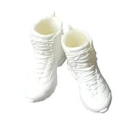 LRXFPIYF 1 Par Zapatos para Figura Articulada Escala 1 12 Calzado para Muñeco 6pulgadas Botas para Coleccionista Accesorio de Vestuario Material, Blanco