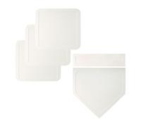 LRXFPIYF 5 Piezas Base de Béisbol Juego de Bases de Softbol Placa del Material Resistente Ligero para Niños Adultos Adecuado para Entrenamiento Juegos, Blanco