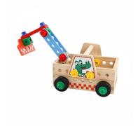 LRXFPIYF Autobús de Ensamblaje para Niños Juguete de Motricidad Tablero Sensorial Piezas Atornillables Juego de Imitación Construcción Manual Madera Resistente