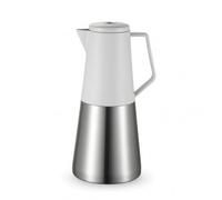 LRXFPIYF Bebidas Jarra Térmica Cafetera Térmica Garrafa Isotérmica Botella Aislante con Mango Ergonómico Tapa con Botón Acero Inoxidable 304 Acabado Mate, Gris Claro