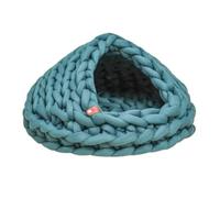 LRXFPIYF Cama para Mascotas Cueva Nido Refugio Casa con Diseño Tipo Apertura Delantera Chenilla Mullida de Textura Adecuada para, Verde Agujero, Diámetro Base 35cm 1.08kg