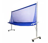 LRXFPIYF Colector de Bolas Portátil para Tenis de Mesa con Marco de Metal y Red Ayuda a Recoger Pelotas y Facilita el Entrenamiento Continuo Adecuado para, Silver Mobile Net