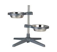 LRXFPIYF Comedero Elevado para Perros Doble Cuenco en Soporte Metálico Altura Regulable Base Estable de Cuatro Apoyos Fácil de Limpiar y Rellenar Adecuado para, Color to 1, Size to 1