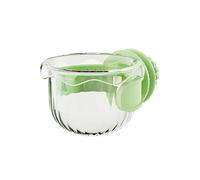 LRXFPIYF Comedero para Loro Taza Plato Jaula Anclaje Antivuelco Atornillado Vasija Transparente para Supervisar Alimento Firme y Adecuado para Jaulas y Aviarios de Interior, Verde