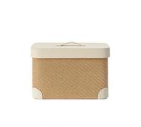 LRXFPIYF Contenedor de Almacenamiento Caja Organizador Baúl Canasta con Tapa y Abertura Lateral Cuerpo Resistente con Textura Exterior de Piel Adecuado para, Color to 1, Mediano 42cm X 31cm X 25cm