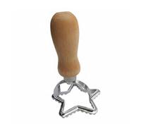LRXFPIYF de Ravioli Dumpling Empanadas Molde de Pasta Borde Estructura Metálica Mango de Madera Ergonómico Adecuado para Preparación de Rellenos Decoración de Tartas, Estrella