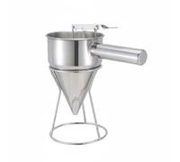 LRXFPIYF Embudo de Cocina Dispensador de Dosificador Pastelero Herramienta Repostería Acero Inoxidable 201 Antigoteo con Asa Adecuado para Panqueques Cupcakes, Juego De Embudos